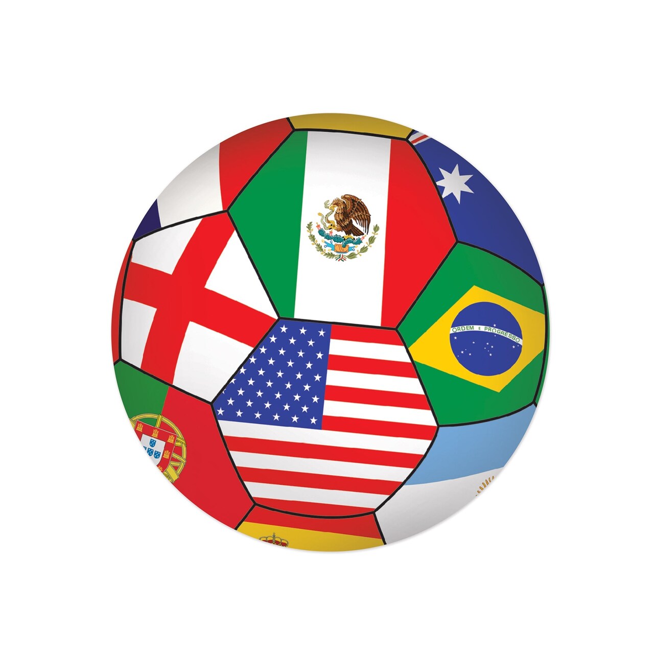 12 Pack Bulk Soccer International Peel 'N Place Decals 5.25 inch